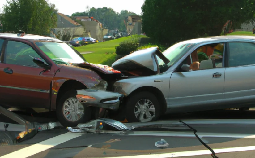 2 car accident at an intersection